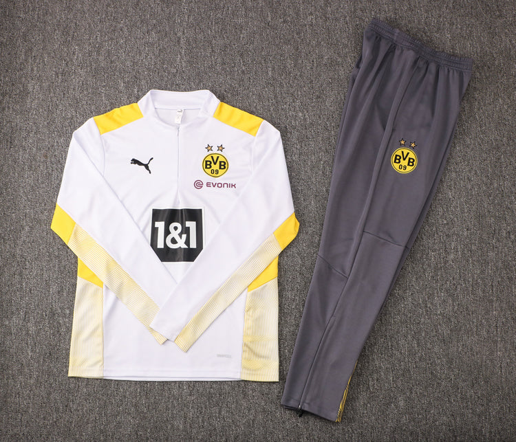 Borussia Dortmund 20-21 | Yellow White Tracksuit - FandomKits FandomKits