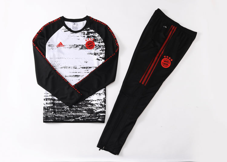 Bayern Munich Black & White Crew Neck 20-21 | Tracksuit - FandomKits FandomKits