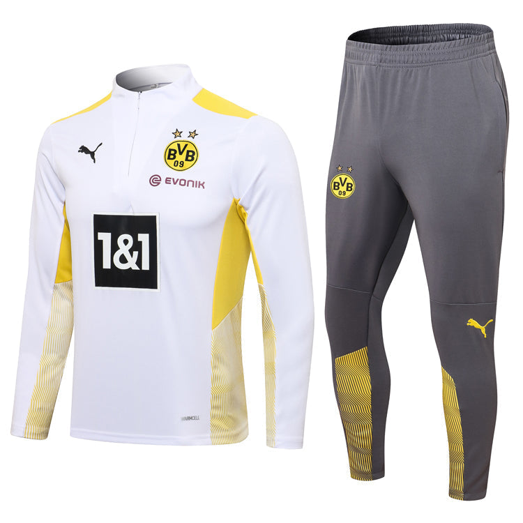 Borussia Dortmund 20-21 | Yellow White Tracksuit - FandomKits S FandomKits